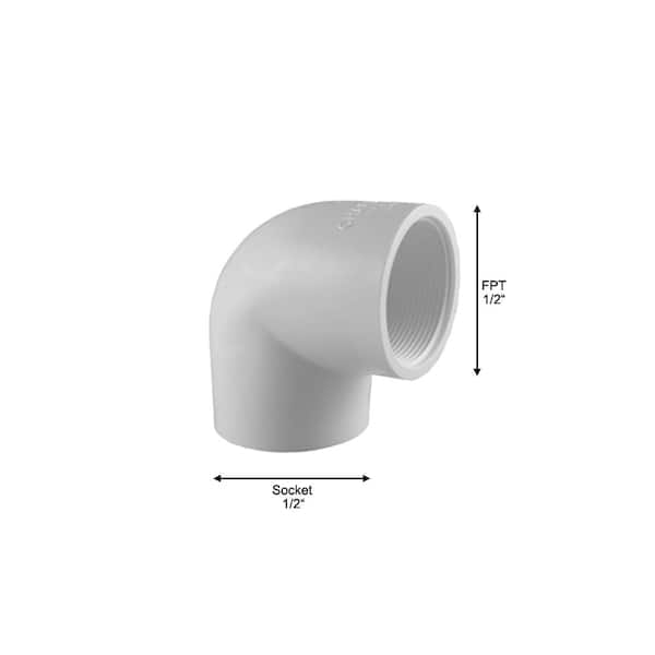 1/2 in. PVC Elbow Socket x FPT Pro Pack (25-Pack)