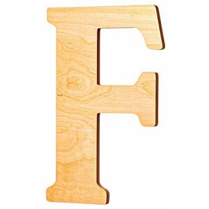 15 in. Oversized Unfinished Wood Letter (F)