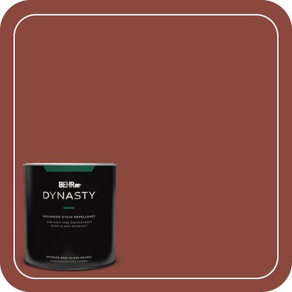 BEHR DYNASTY 1 qt. #PPF-30 Deep Terra Cotta Semi-Gloss Enamel Interior Stain-Blocking Paint and Primer