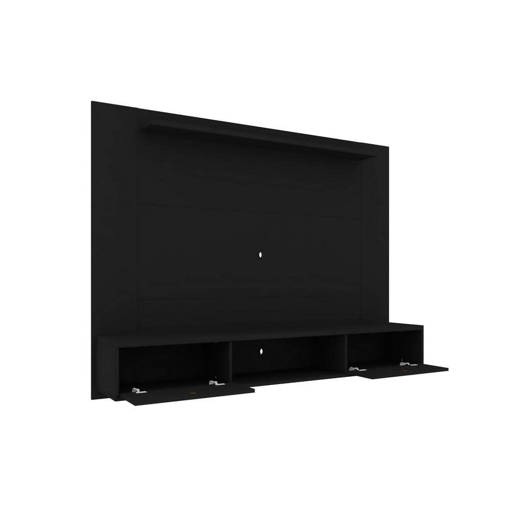Black 76" Floating Entertainment Center with Mount