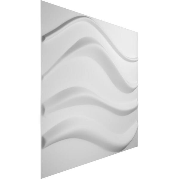 Ekena Millwork WP20X20ABWH-CASE-10 Aberdeen Design Pack of 10 Tiles 26 Sq Ft Decorative 3D Wall Panels White