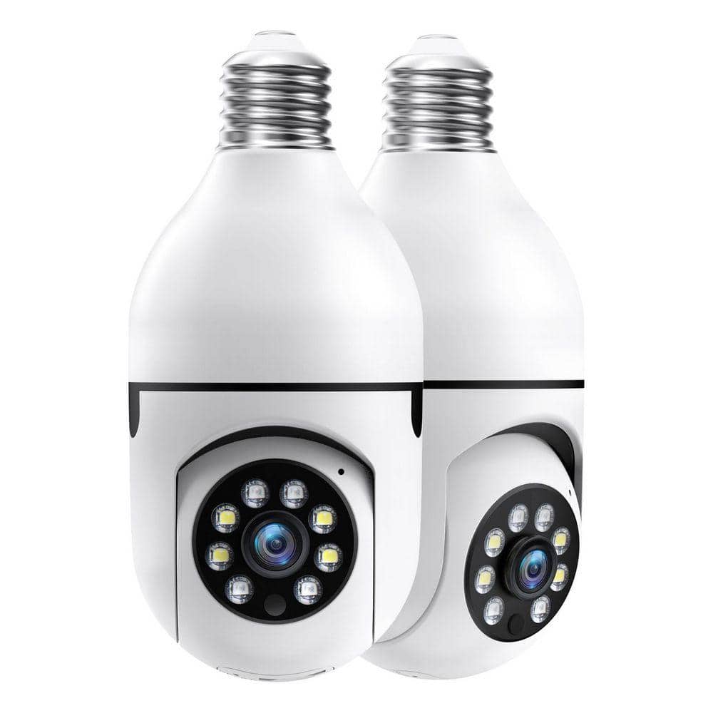 Wired Smart Outdoor Plug-In Security Camera with Night Vision, 360° View