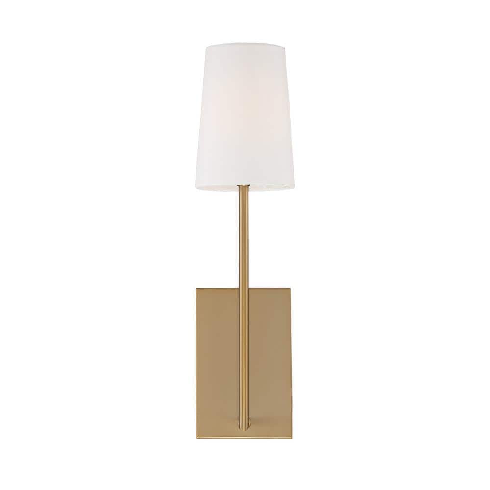 Lena 4.5 in. 1-Light Vibrant Gold Wall Sconce price history on PriceWatchPro
