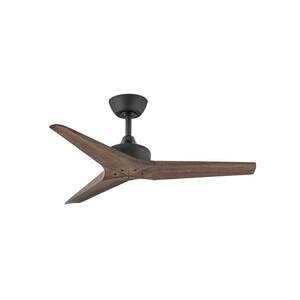 Chisel 44 in. Indoor/Outdoor Matte Black Ceiling Fan with Wall Switch