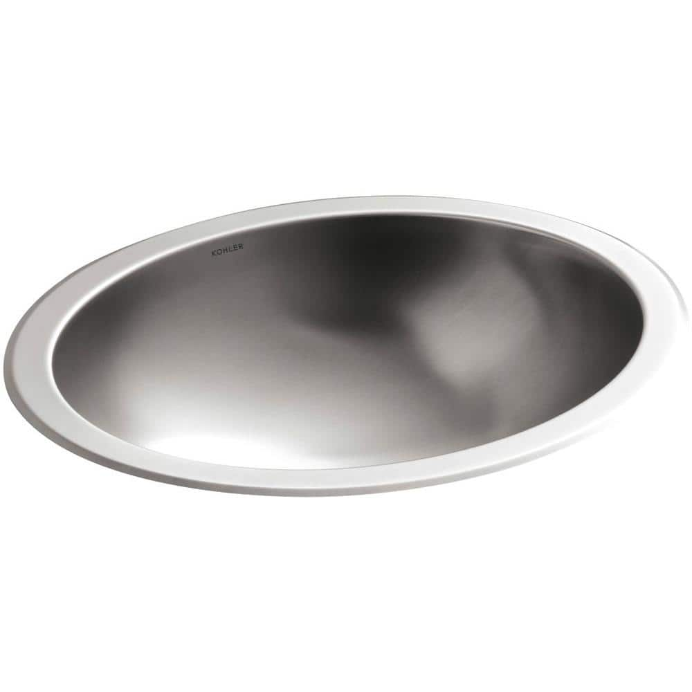 Kohler Bachata Undermount Stainless Steel Bathroom Sink In Stainless Steel With Luster K 2608 Su Na The Home Depot