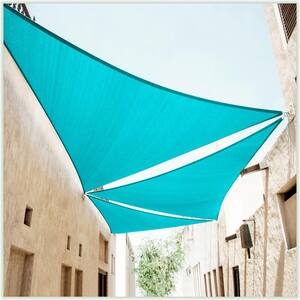 10 ft. x 10 ft. x 14.1 ft. 190 GSM  Right Triangle Sun Shade Sail with Triangle Kit