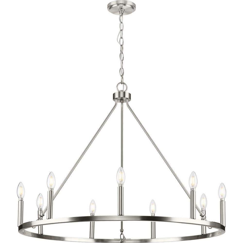 Gilliam 9-Light Brushed Nickel Circular Chandelier