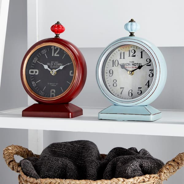 https://images.thdstatic.com/productImages/91c8aeb5-5fa3-4167-a2c9-09e0584a05c1/svn/red-litton-lane-table-clocks-90761-31_600.jpg