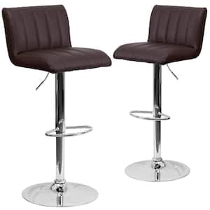 33.5 in. Brown Bar Stool (Set of2)