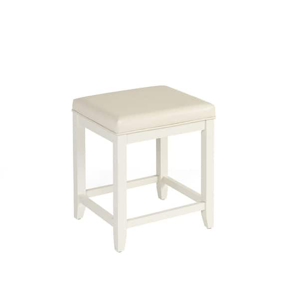 CROSLEY FURNITURE Vista 15.75 in. x 19.25 in. Vanity Stool in White