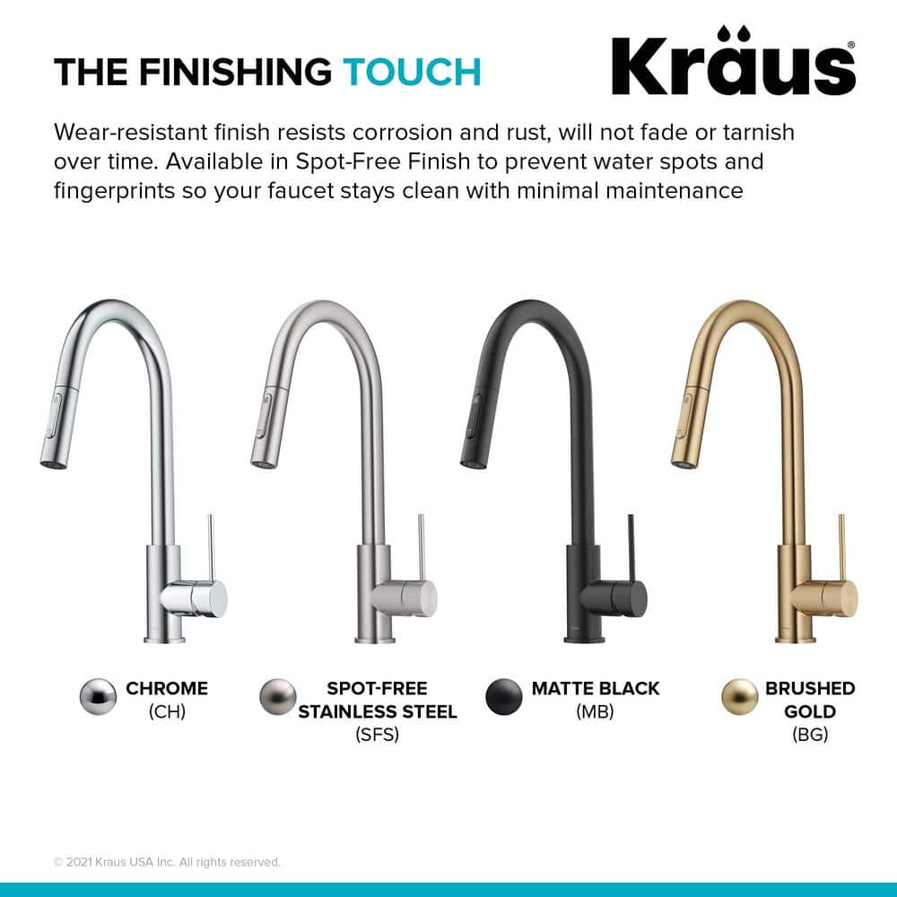 Chrome Contemporary Pull-Down Single Handle Kitchen Faucet