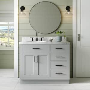 Home Decorators Collection Merryfield 31 in. W x 22 in. D x 35 in. H Single  Sink Freestanding Bath Vanity in Antigua Green with Carrara Marble Top  19112-VS31-AG - The Home Depot