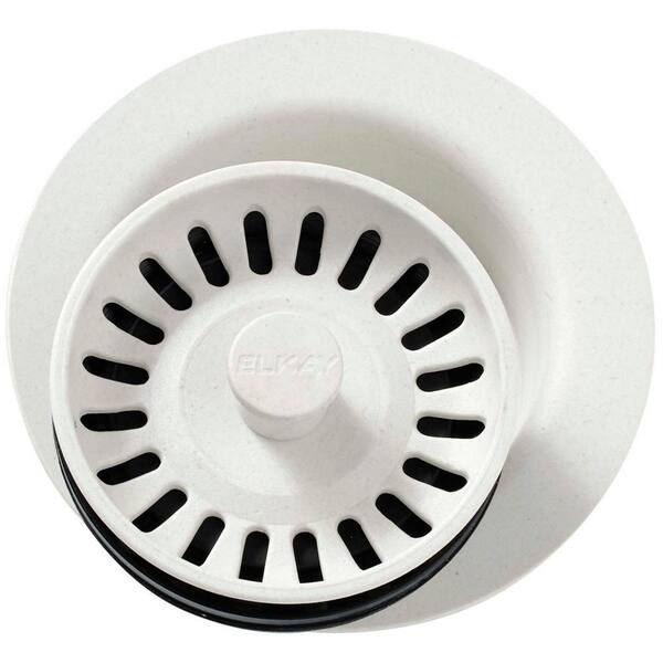 Elkay Polymer Disposer Fitting for 3-1/2 in. Sink Drain Opening in Parchment