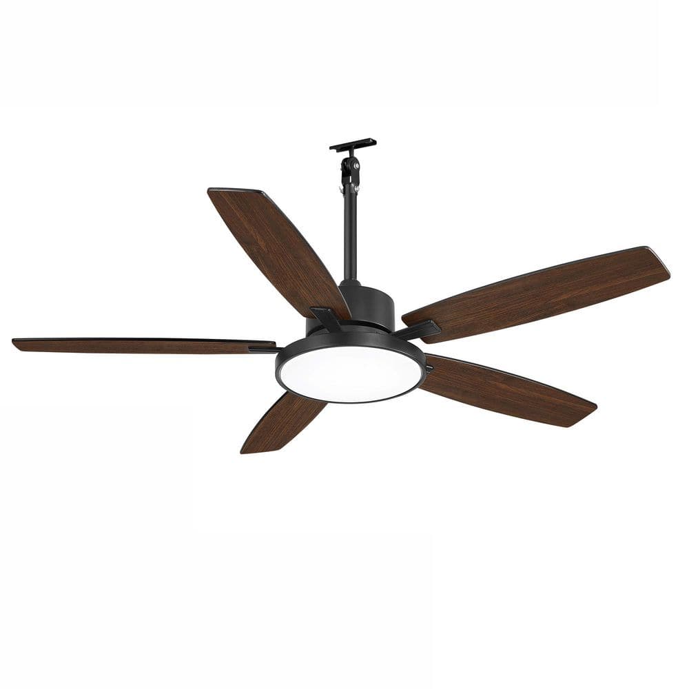 52 In Black Outdoor Ceiling Fans with Light Remote Control Waterproof Downrod Fandelier for Patios Porch Pergola Canopy price history on PriceWatchPro