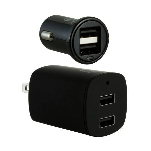 Power Gear 2.1-Amp Dual Port USB Charging Kit - Black