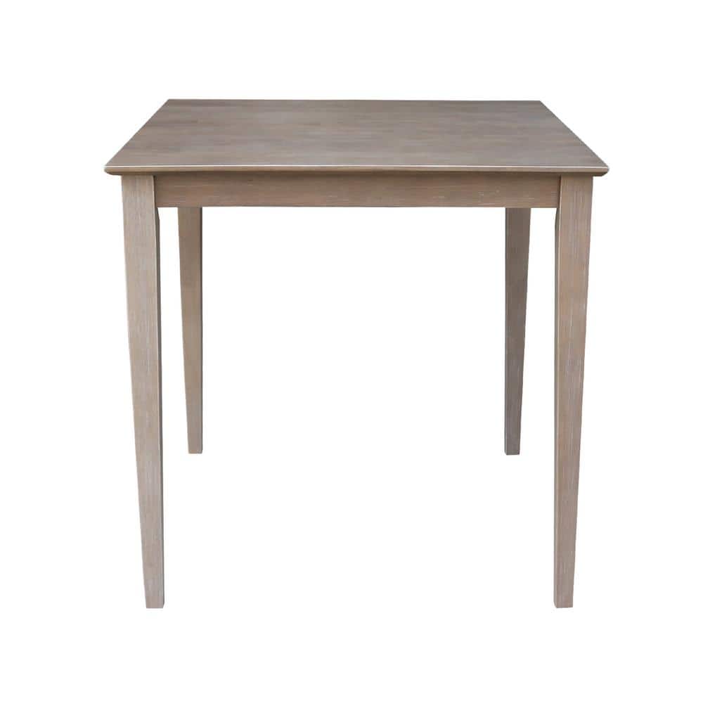 Gray Solid Wood Square Counter Height Dining Table