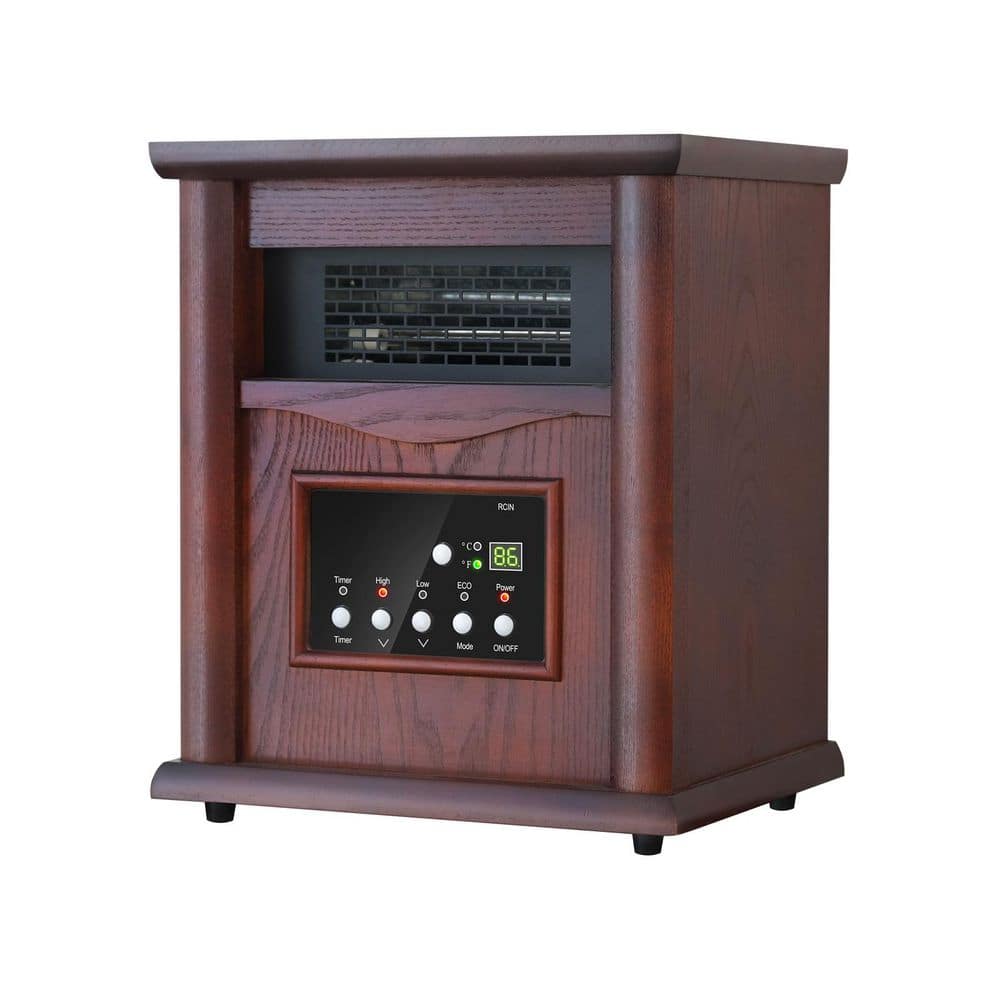 1500-Watt Freestanding Dark Brown Electric Utility Convection Infrared Overheating Protection Space Heater with Remote price history on PriceWatchPro