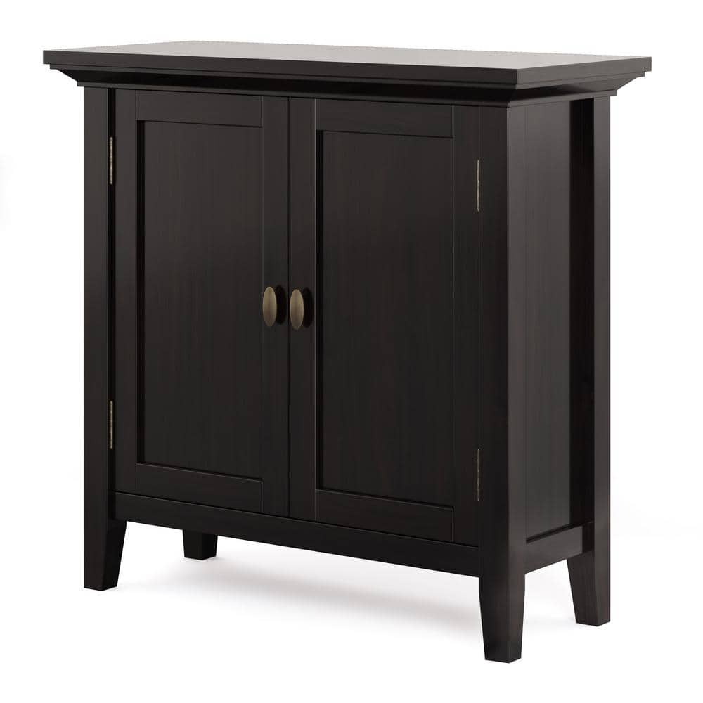 Hickory Brown Solid Wood 32" Transitional Low Storage Cabinet