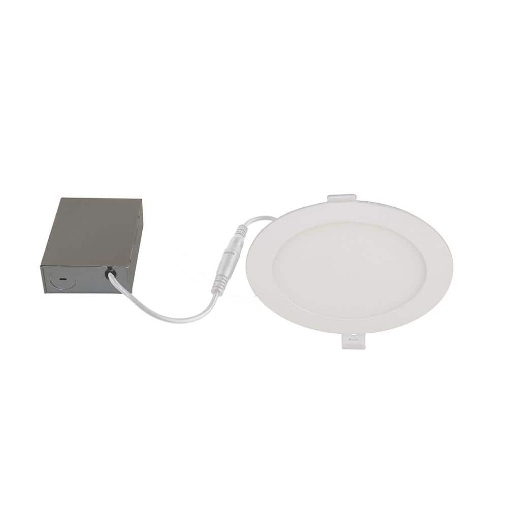 BAZZ 6 in. Tunable New Construction or Remodel IC Rated Canless Recessed Integrated LED Kit -  DISK800W