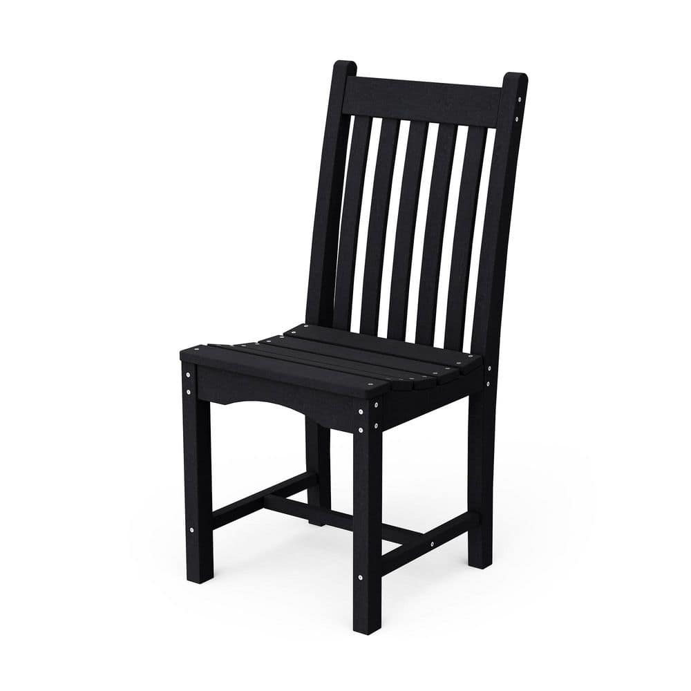 Classic Black HDPE Plastic Outdoor Dining Side Chair price history on PriceWatchPro