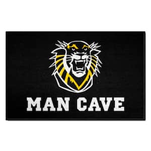 Fort Hays State Black Man Cave 1.5 ft. x 2.5 ft. Starter Mat Accent Rug
