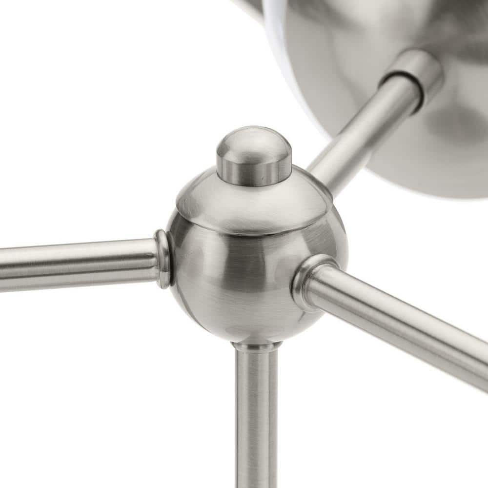 Atwell 17'' Brushed Nickel Indoor/Outdoor LED Globe Flush Mount