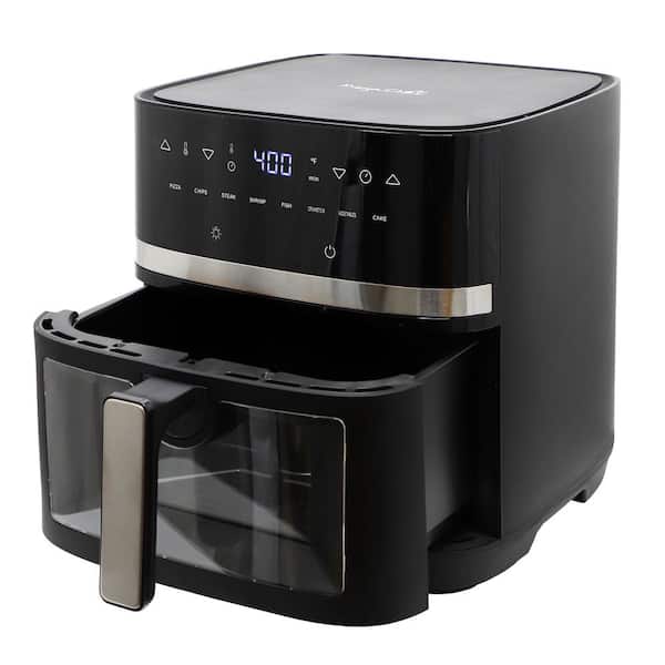 8.4 Qt. Digital Electric Air Fryer with Transparent Window in Black