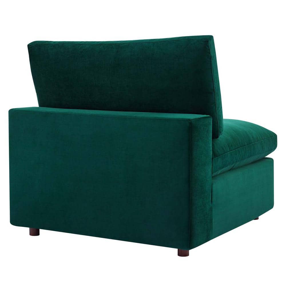 Luxurious Green Velvet 3-Seater Sofa with Down Fill Cushions