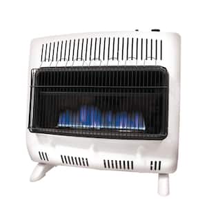 30,000 BTU Vent Free Blue Flame Natural Gas or Propane Dual Fuel Space Heater