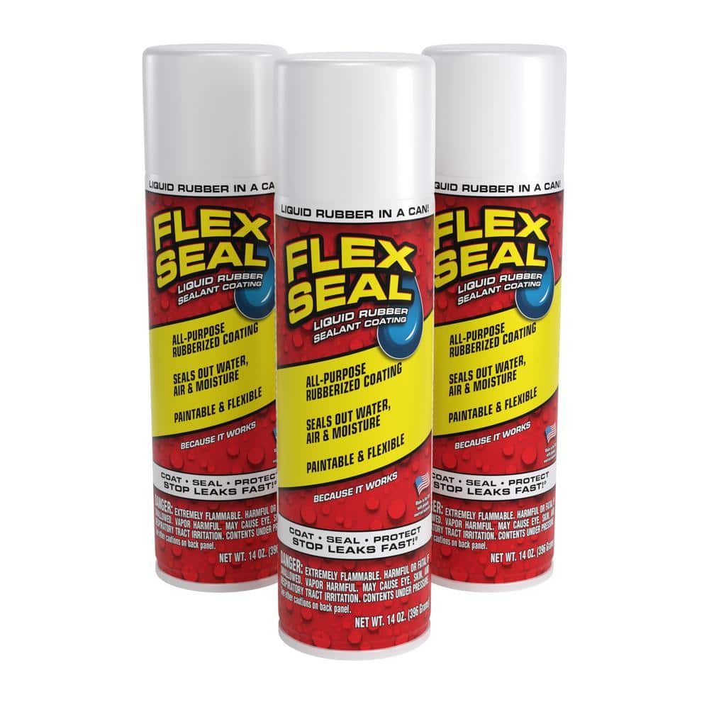 Flex Seal White 14 oz. Aerosol Liquid Rubber Sealant Coating (3-Pack) price history on PriceWatchPro
