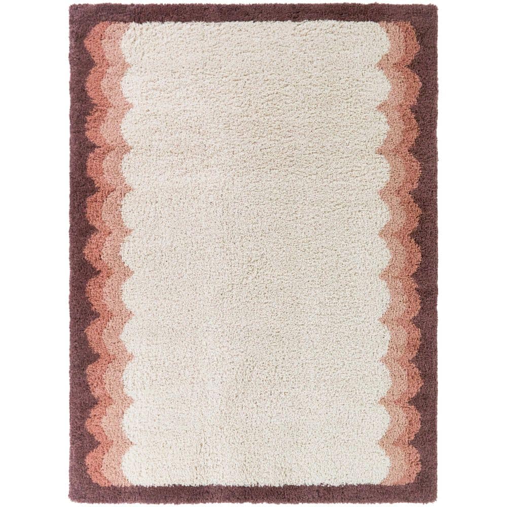 Frida Pink 8 ft. x 10 ft. Scallop Border Area Rug price history on PriceWatchPro