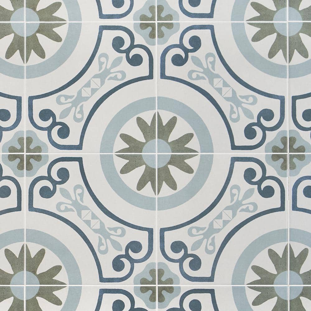 Aster Garden Square 9" x 9" Matte Porcelain Floor and Wall Tile