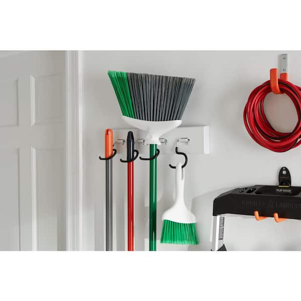 Broom Bar™ - Broom Holder with Hooks – Wrap-It Storage