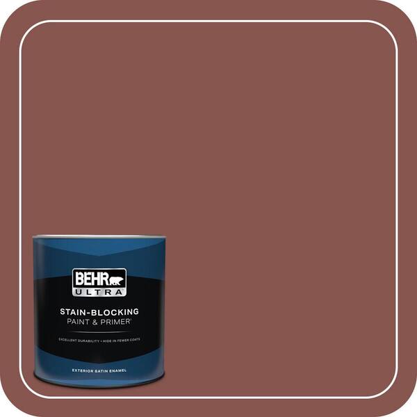 BEHR ULTRA 1 qt. #160F-6 Boston Brick Satin Enamel Exterior Paint & Primer