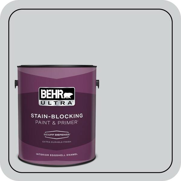 BEHR ULTRA 1 gal. #N510-1 Silver Shadow Extra Durable Eggshell Enamel Interior Paint & Primer