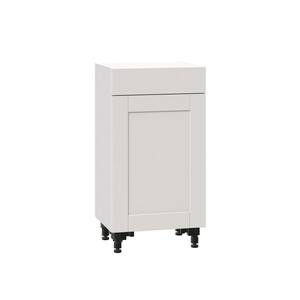 Shaker Assembled 18x34.5x14 in. Shallow Base Cabinet with Metal Drawer Box in Vanilla White