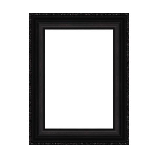 Amanti Art Mirror Makeover Parlor Black 19.25 in. W x 25.25 in. H Bathroom Mirror Frame Border Kit-Fits a 18 x 24 Mirror