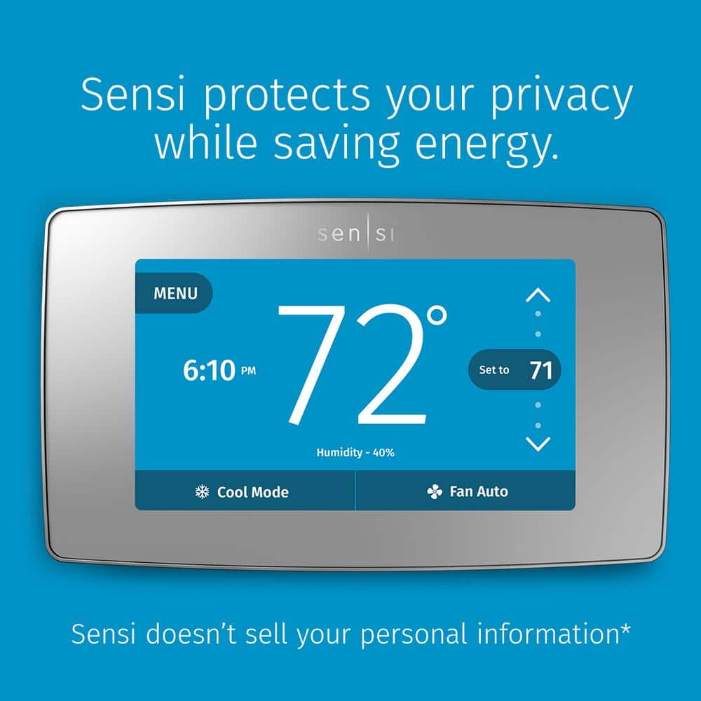 Silver Programmable Touchscreen Wi-Fi Smart Thermostat