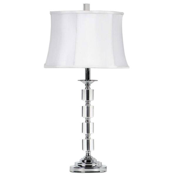 Unbranded STA Indoor Clear Crystal With Metal In Shine Chrome Finish Table Lamp-DISCONTINUED