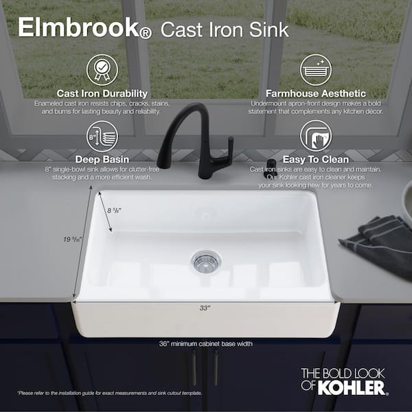 How to clean an enameled cast iron kitchen sink