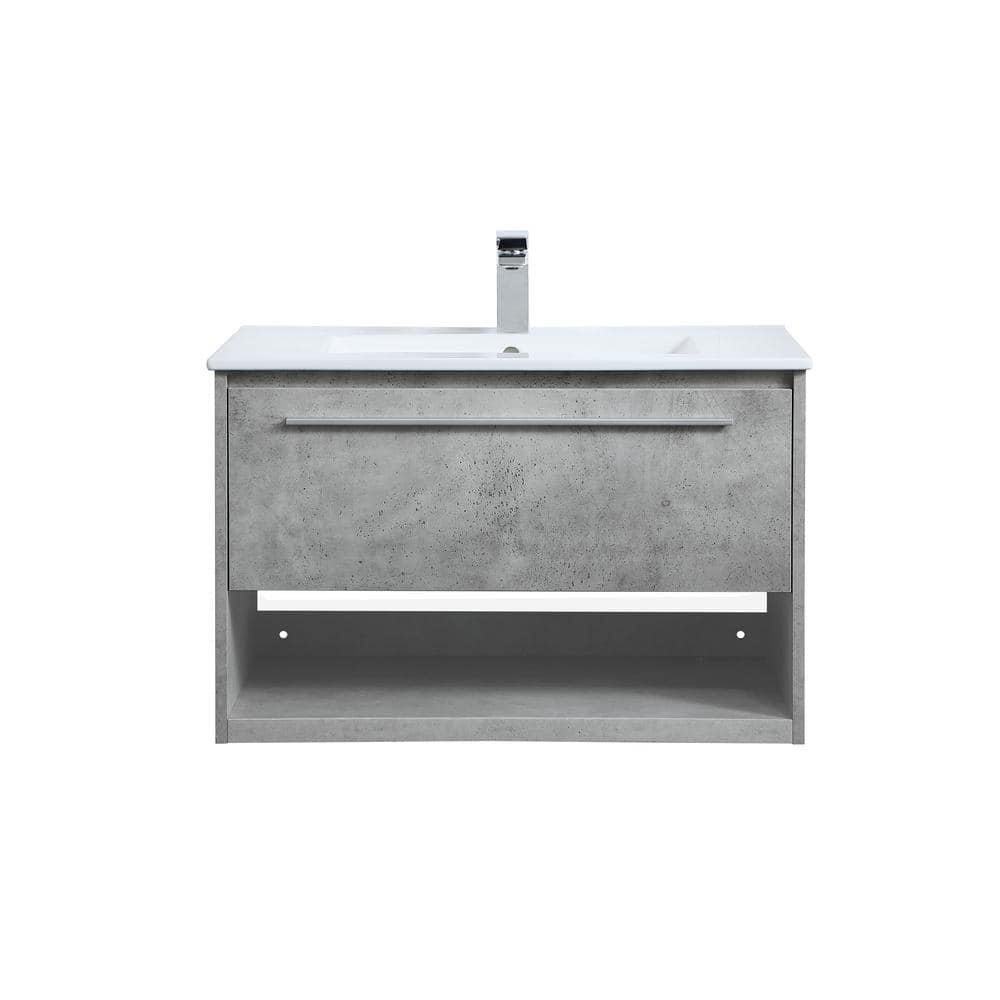 Simply Living 30 in. W x 18.31 in. D x 19.69 in. H Bath Vanity in Concrete 