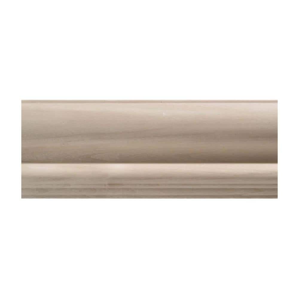 Unfinished White Hardwood 4-ft Chair Rail Moulding