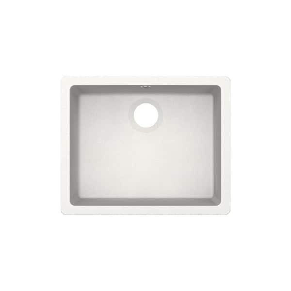 CHESHIRE Quartz 21.50 in. Drop-In/Undermount Bar Sink in White
