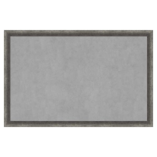 Amanti Art Burnished Concrete Narrow 34 in. x 22 in. Framed Magnetic Board