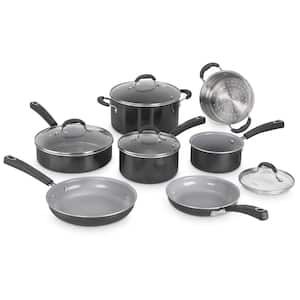 Advantage XT 11-Piece Aluminum Ceramic Nonstick Cookware Set in Black