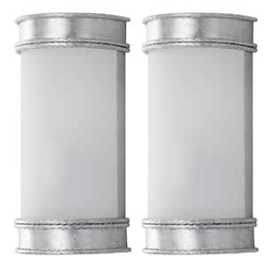 Florence 5.5 2-Light Silver Wall Indoor Sconce (Set of 2)