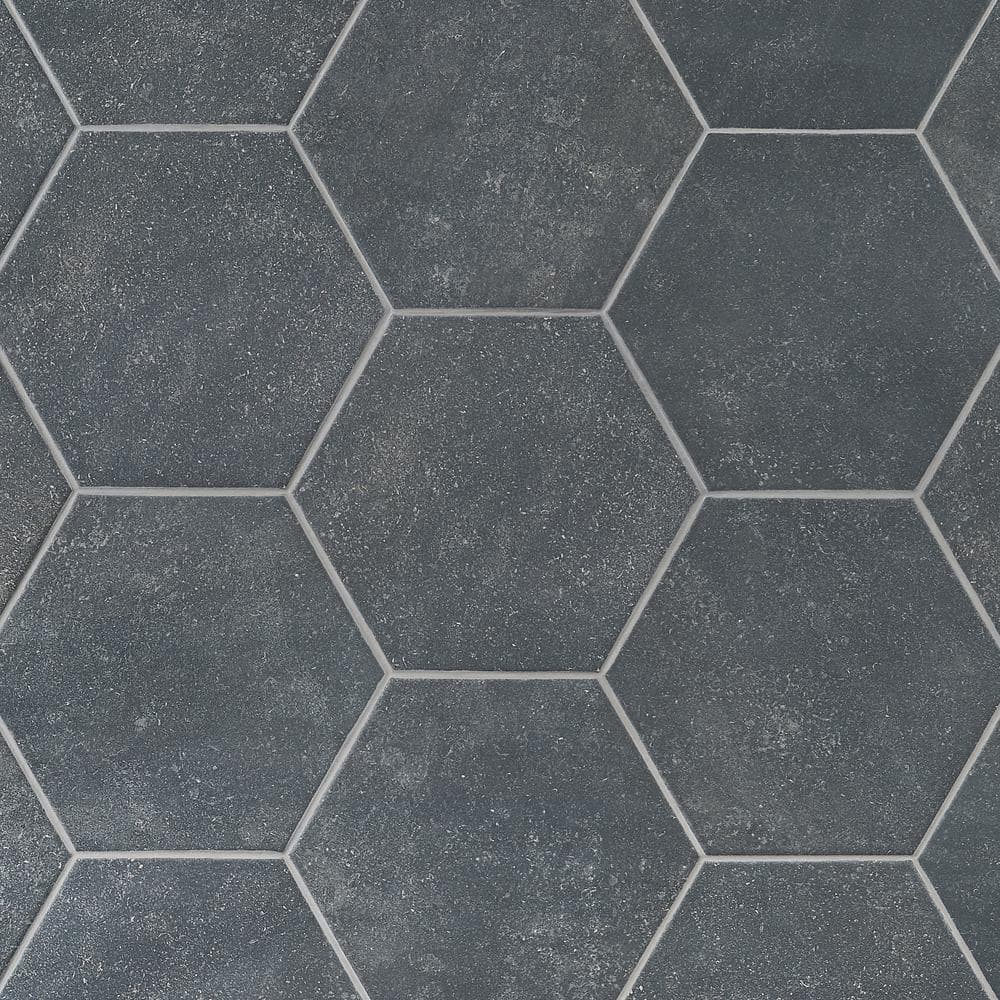 Lannister Matte Gray Hexagonal Porcelain Floor and Wall Tile