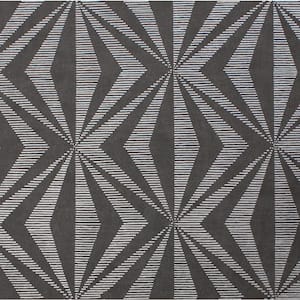 Precision Charcoal Diamond Geo Wallpaper Sample