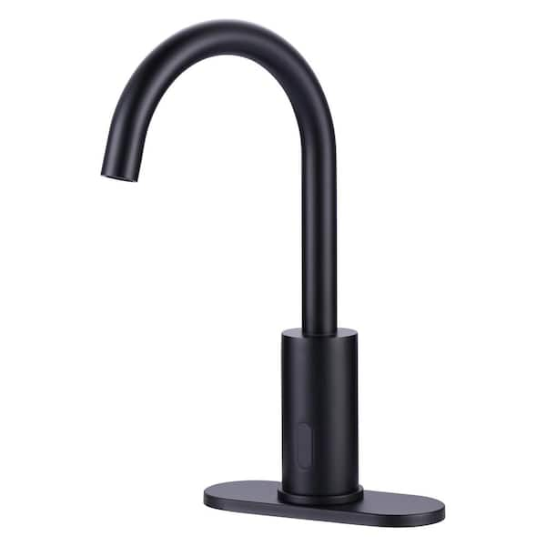 ALEASHA 4 Centerset Touchless Single Hole Bathroom Faucet in Black