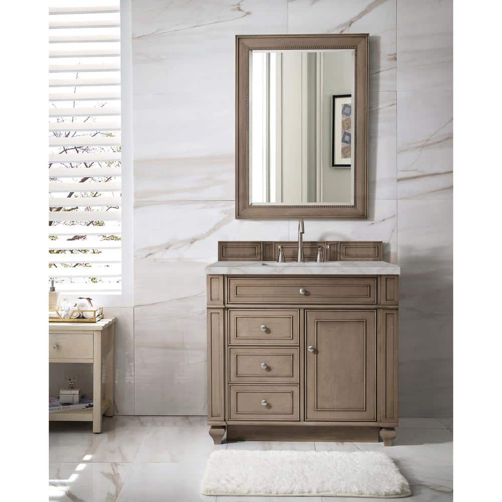 Bristol 36'' Dark Wood Single Vanity with Plywood Veneer